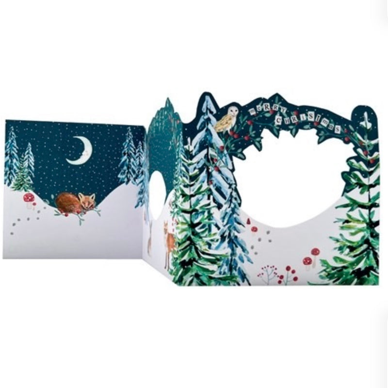 Resting Fox Foldout Christmas Card