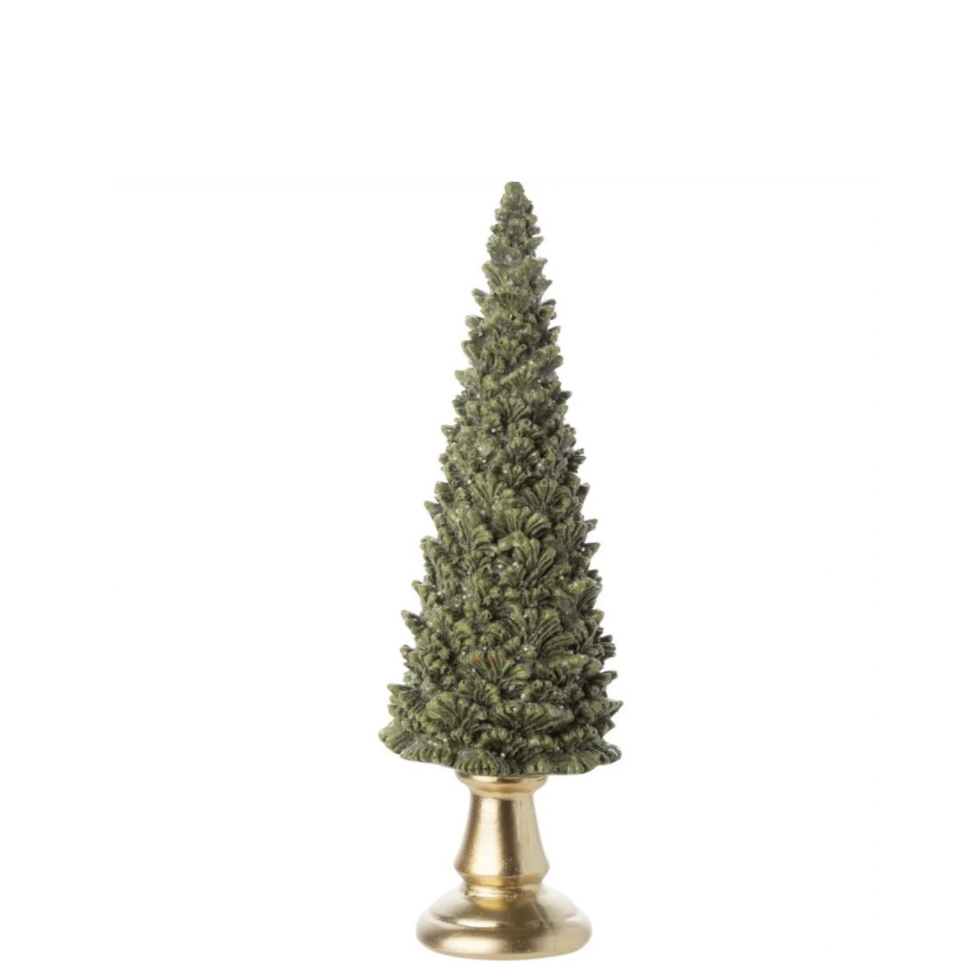 Resin Fir Tree on Gold Pedestal - Small