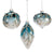 Aqua Ombre with Silver Branches Glass Ball Ornaments | Putti Christmas Celebrations 