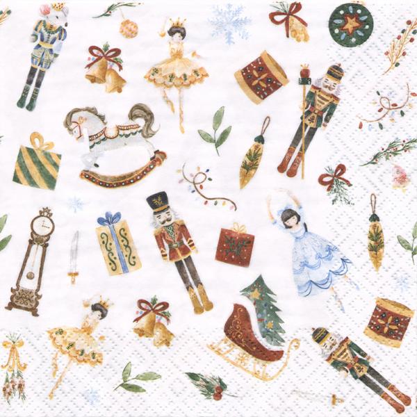 Nutcracker & Ballerina Paper Lunch Napkins | Putti Christmas Entertaining 