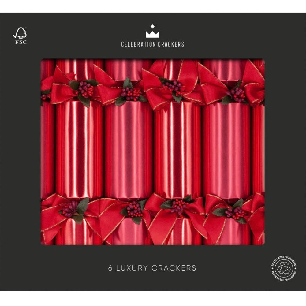 Celebration UK Crimson Christmas Crackers | Putti Christmas Celebrations 