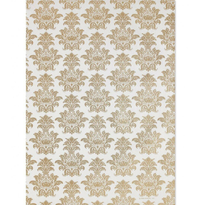 Midori White and Gold Pineapple Wrapping Paper - 2 Sheet Roll