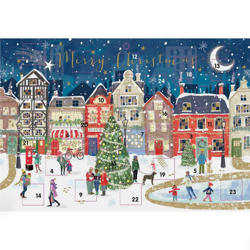 Skating In Town Horizontal Advent Calendar