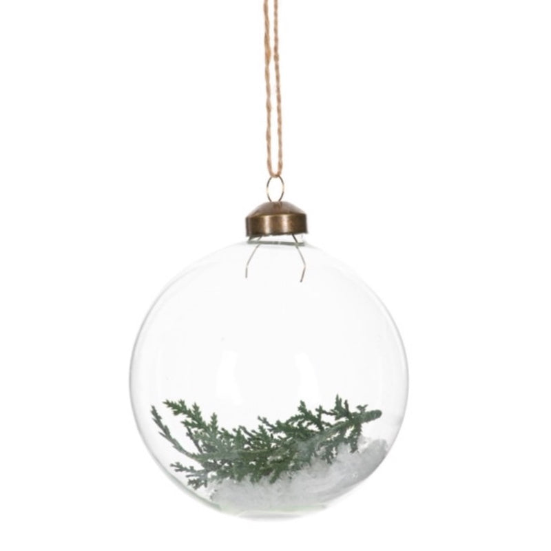 Winter Frost Glass Ball ornament | Putti Christmas Decorations 