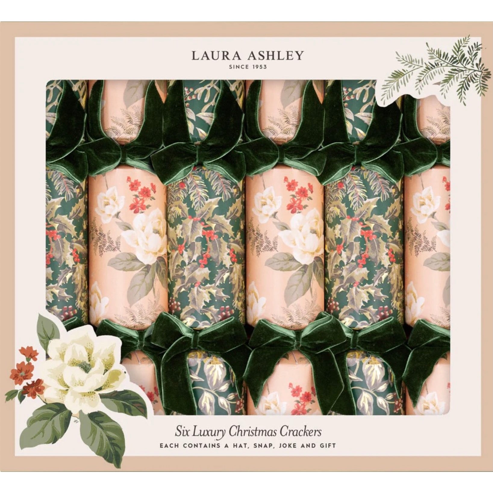 Laura Ashley Dusky Hellebore Christmas Crackers
