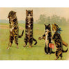 Cats Playing Golf Glittered Little Vintage Greeting Card | Putti