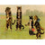 Cats Playing Golf Glittered Little Vintage Greeting Card | Putti 