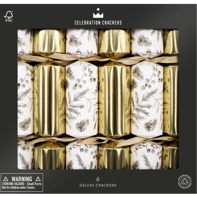 Golden Botanical Christmas Crackers  | Putti Christmas Celebrations