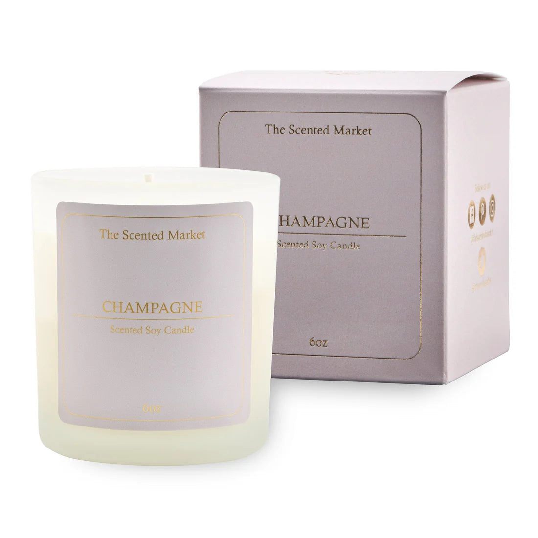 Champagne Soy Wax Candle | Putti Fine Furnishings 