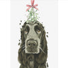 Cocker Spaniel with Mistletoe Christmas Greeting Card  | Putti Christmas