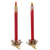 Red Glass Clip-on Candle Ornaments