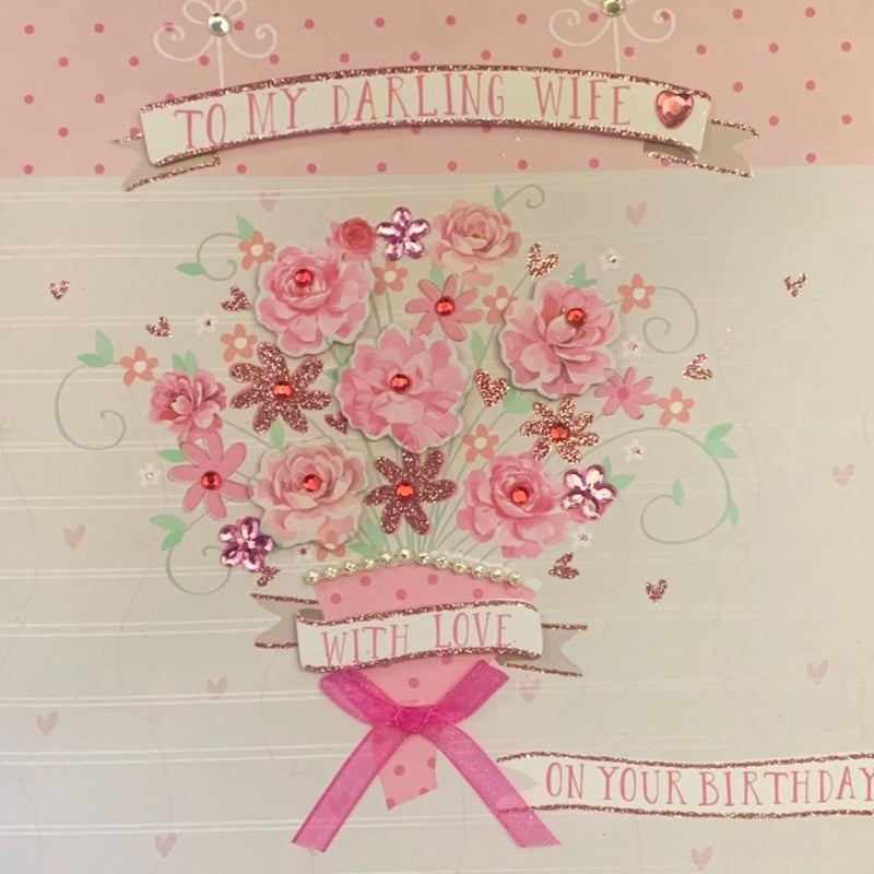 "To My Darling Wife" Birthday Greeting Card