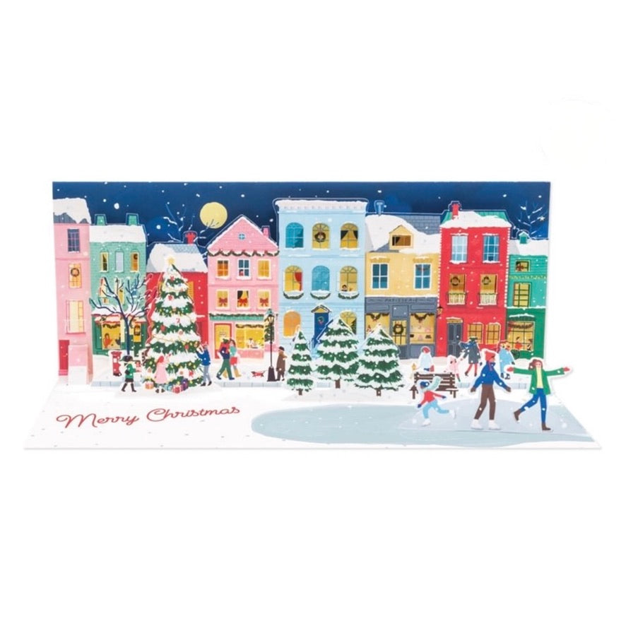 Up with Paper "Main Street" Pop up Christmas Card