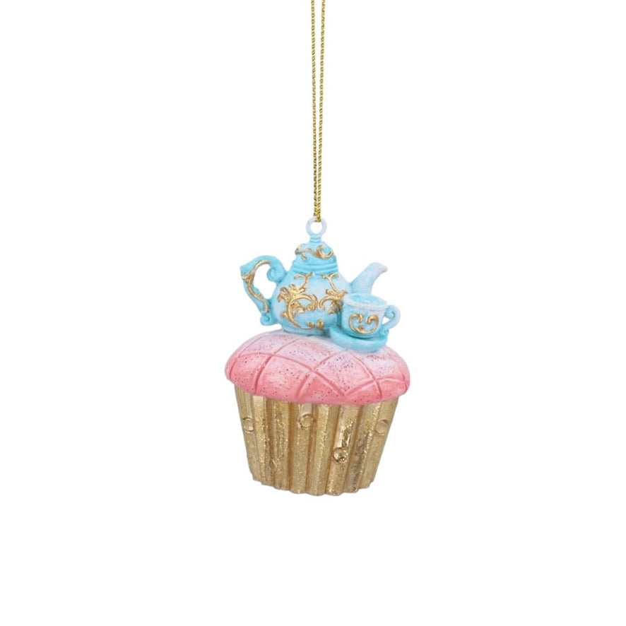Cupcake with Teapot Ornament