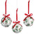 Traditional Holly Berry Glass Ball Ornament