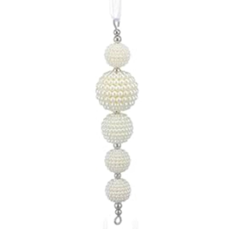 Pearl Beaded Ball Finial Ornament