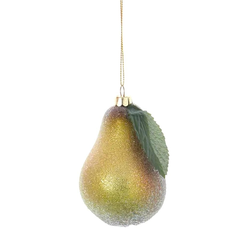 Kurt Adler Frosted Glass Pear Ornament | Putti Christmas Canada