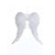 White With Glitter Angel Wings Acrylic Ornament
