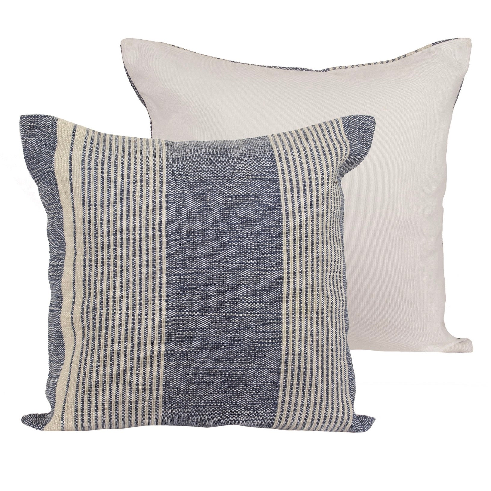 Navy Stripe Square Outdoor Pillow