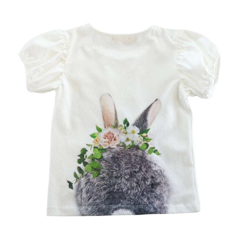 Doe a Dear Bunny Tee - White | Le Petite Putti 