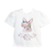 Doe a Dear White Puff Sleeve Bunny Tee