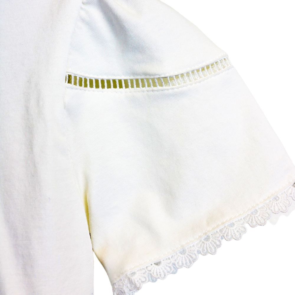 Doe a Dear White Puff Sleeve Bunny Tee | Le Petite Putti