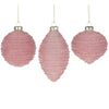 Pink Ribbed Glass Ornament | Putti Christmas Canada