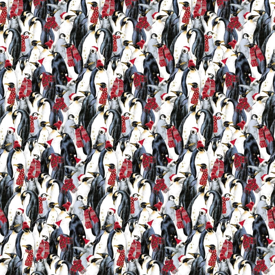 Penguins Christmas Wrapping Paper Roll