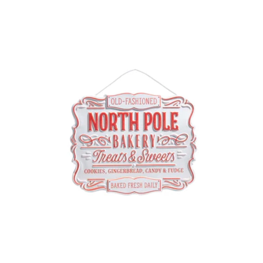 North Pole Bakery Treats and Sweets Metal Sign