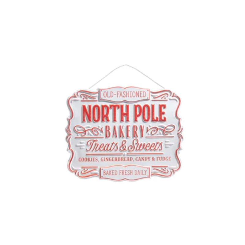 North Pole Bakery Treats and Sweets Metal Sign