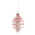 Retro Glass Drop with Tinsel Ornament - Pink