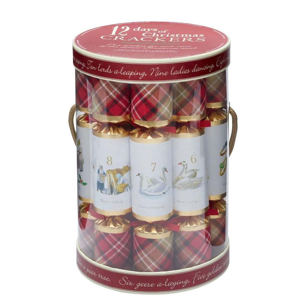 Robin Reed "The 12 Days Of Christmas" Plaid Crackers | Putti Celebrations 