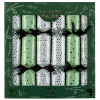 Holly & Ivy Playful Pattern Deluxe Christmas Crackers