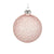 Embossed Pink Glass Ball Ornament