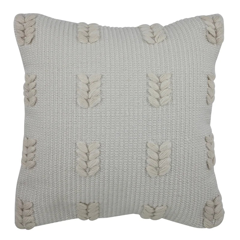 Natural Woven Square Indoor/Outdoor Pillow | Putti Fine Furnishings 