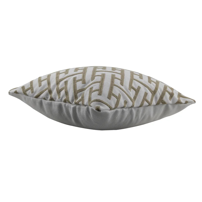 Sage Green Embroidered Indoor/Outdoor Pillow | Putti Fine Furnishings