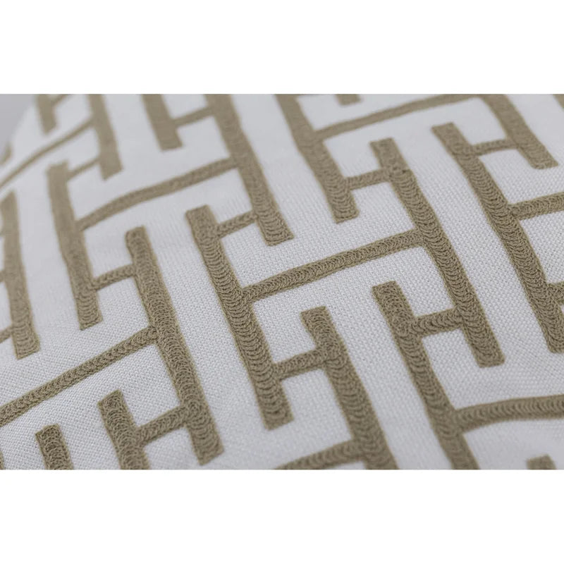 Sage Green Embroidered Indoor/Outdoor Pillow | Putti Fine Furnishings