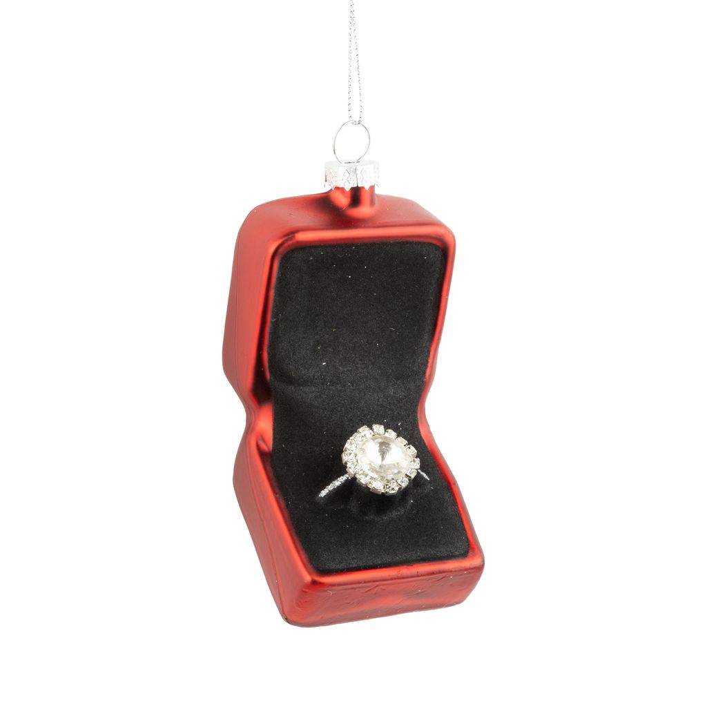 Engagement Ring Glass Ornament | Putti Christmas Decorations 