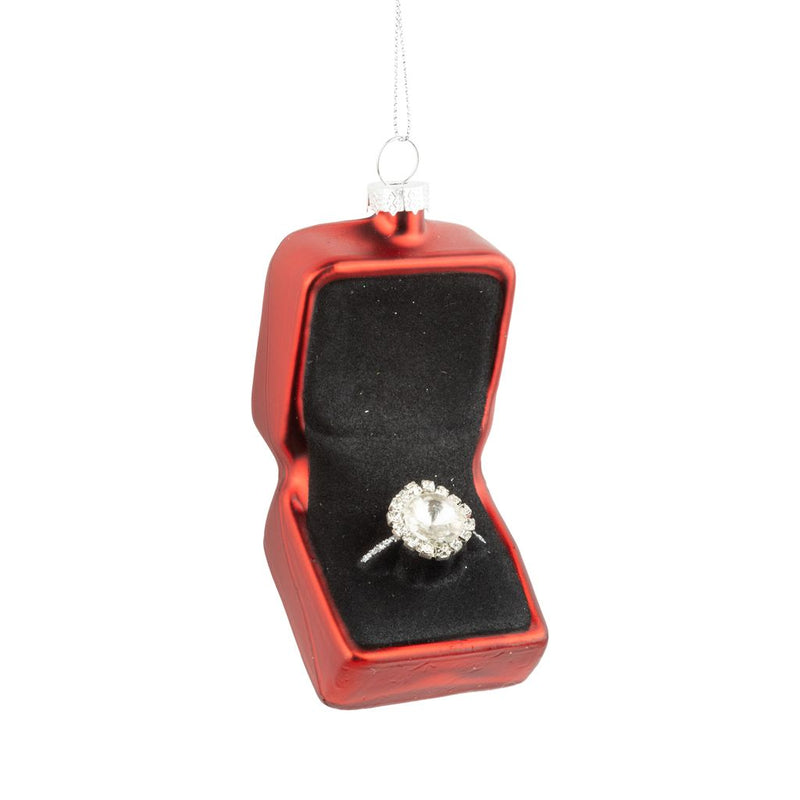 Engagement Ring Glass Ornament | Putti Christmas Decorations 