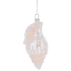 Iridescent Ivory Spiral Shell Glass Ornament