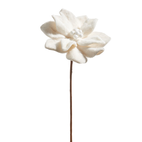 RAZ Imports White Felt Poinsettia Stem | Putti Christmas Celebrations 