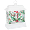 Perpetual Snowman Damask Shimmer Lantern