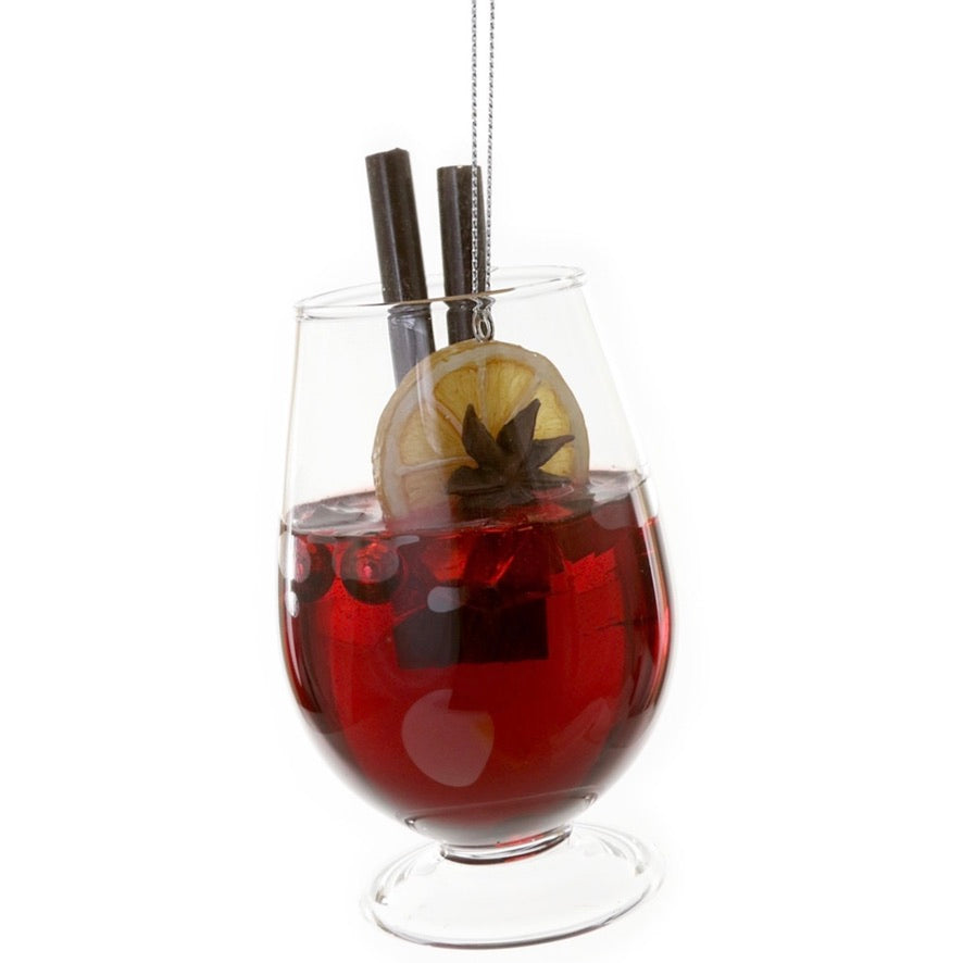 Festive Mulled Gin Glass Ornament | Putti Christmas Decorations 