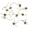 Dark Green Velvet Paper Mushroom Garland