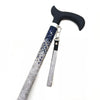 Jacqueline Kent "Sugar Cane" Navy and Silver Adjustable Medical Cane