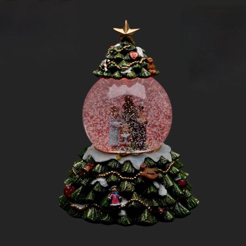 Carollers in Christmas Tree Musical Perpetual LED Snow Globe