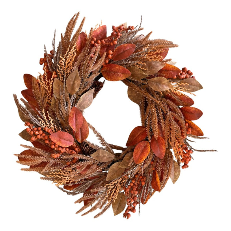 Fall Pineberry Wreath  | Putti Autumn Thanksgiving Celebrations 