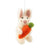 Felt Bunny with Carrot Ornament | Putti Easter Decorations 