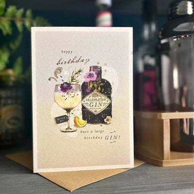 Large Birthday Gin Greeting Card