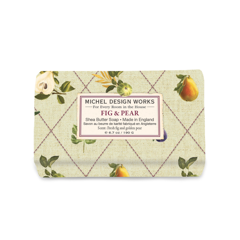 Fig & Pear Medium Bath Soap Bar | Putti Fine Furnishings 